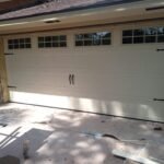 "Newly installed garage door in Houston by Lemus Garage Door Service."