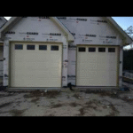 New garage doors installation in Houston neighborhood