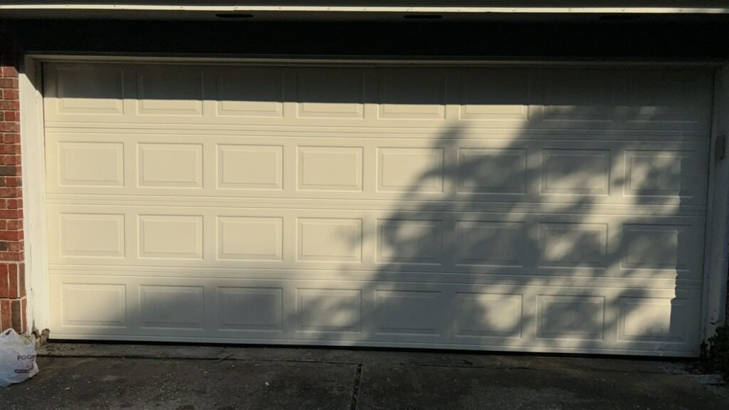 White garage door in Houston TX