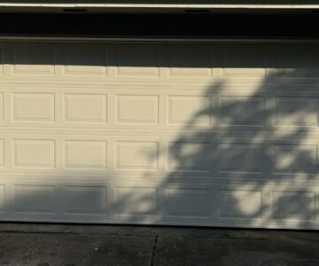 White garage door in Houston TX