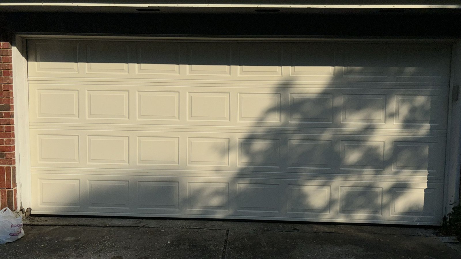 White garage door in Houston TX